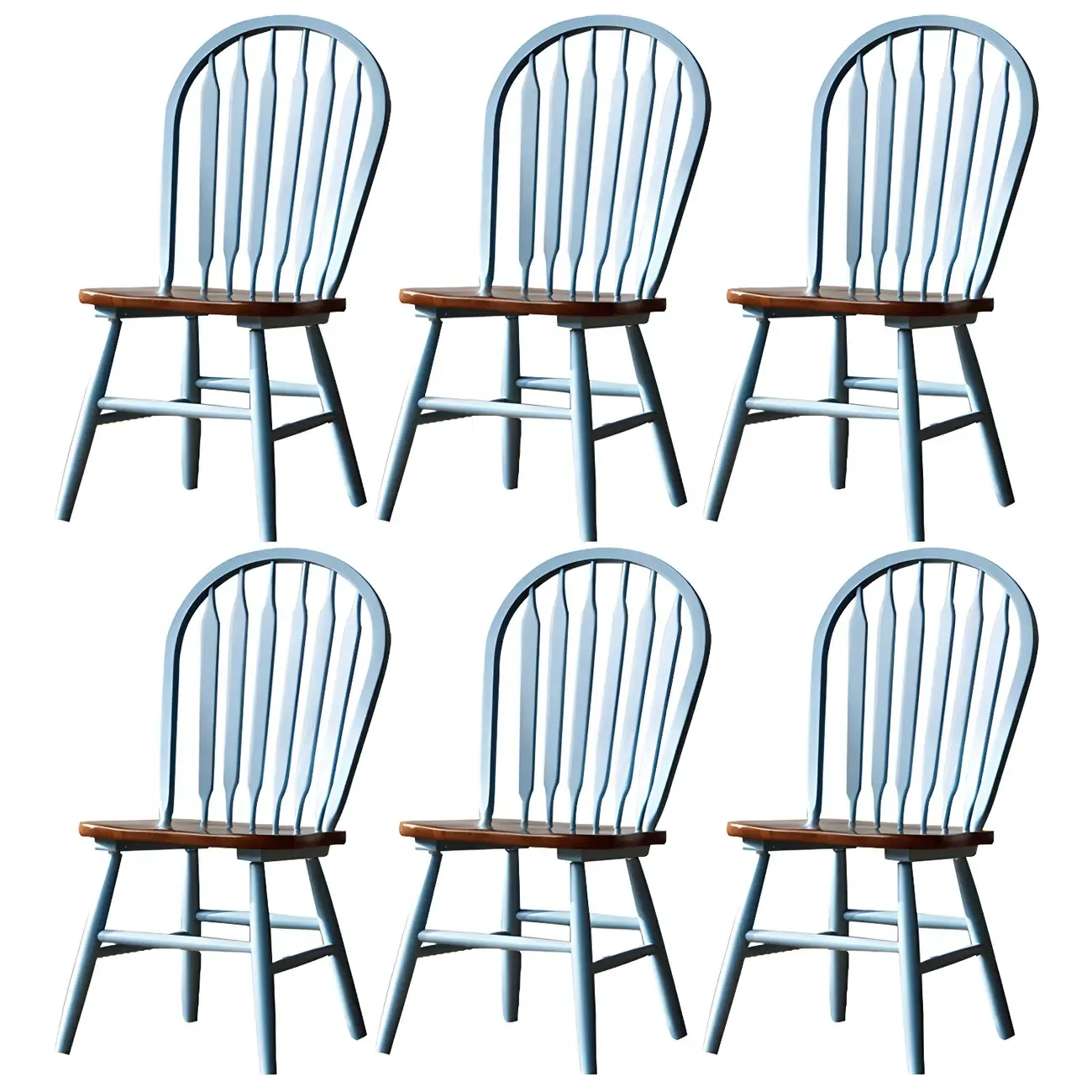 Traditional Windsor Back Solid Wood Dining Chair Set of 2 Image - 18