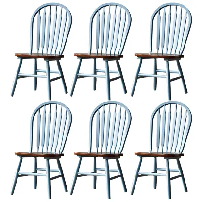Traditional Windsor Back Solid Wood Dining Chair Set of 2 Image - 18