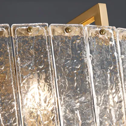 Modern Round Brass Crystal Chandeliers for Living Room Image - 7