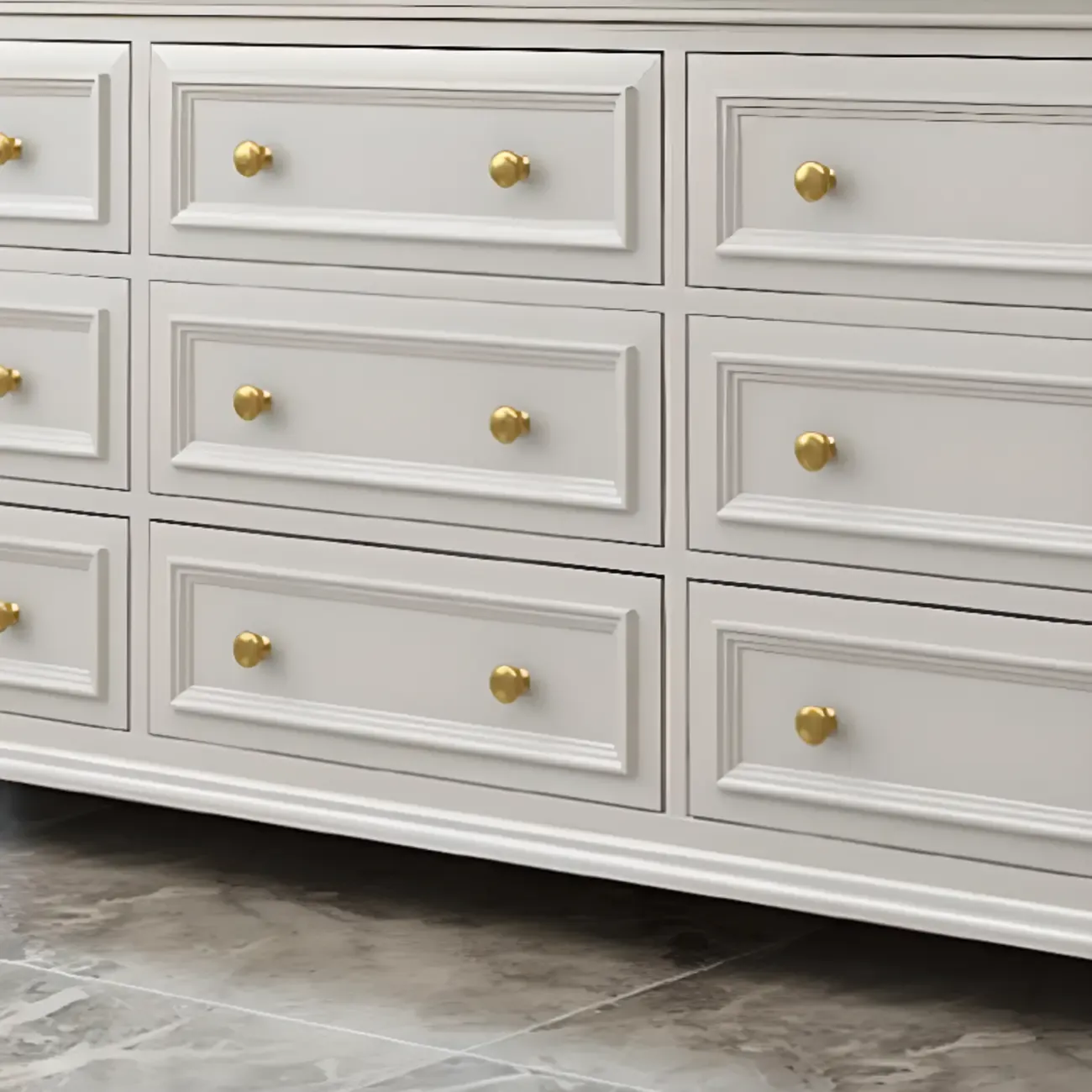 Glam White Wood Dressers & Chests for Bedroom Image - 17