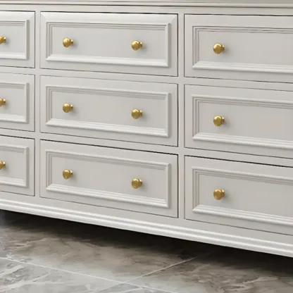 Glam White Wood Dressers & Chests for Bedroom Image - 17