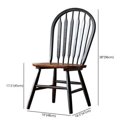 Traditional Windsor Back Solid Wood Dining Chair Set of 2 Image - 19