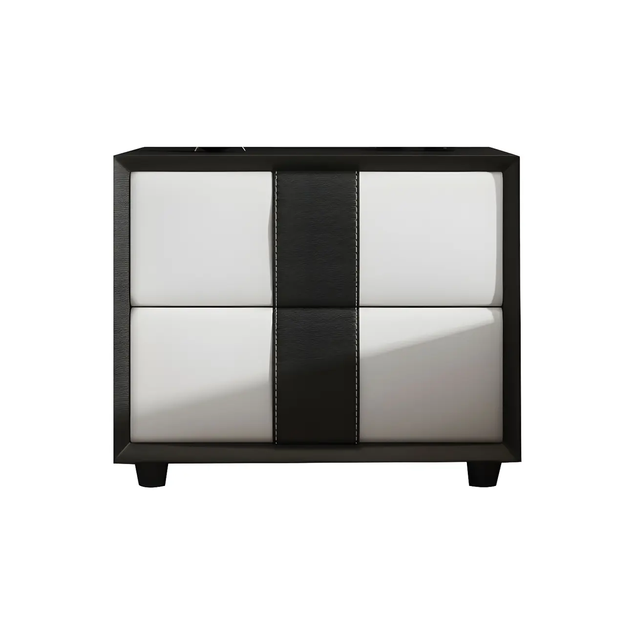 Modern Blue Bedside Table with 2 Storage Drawers Image - 2 | homeyfad