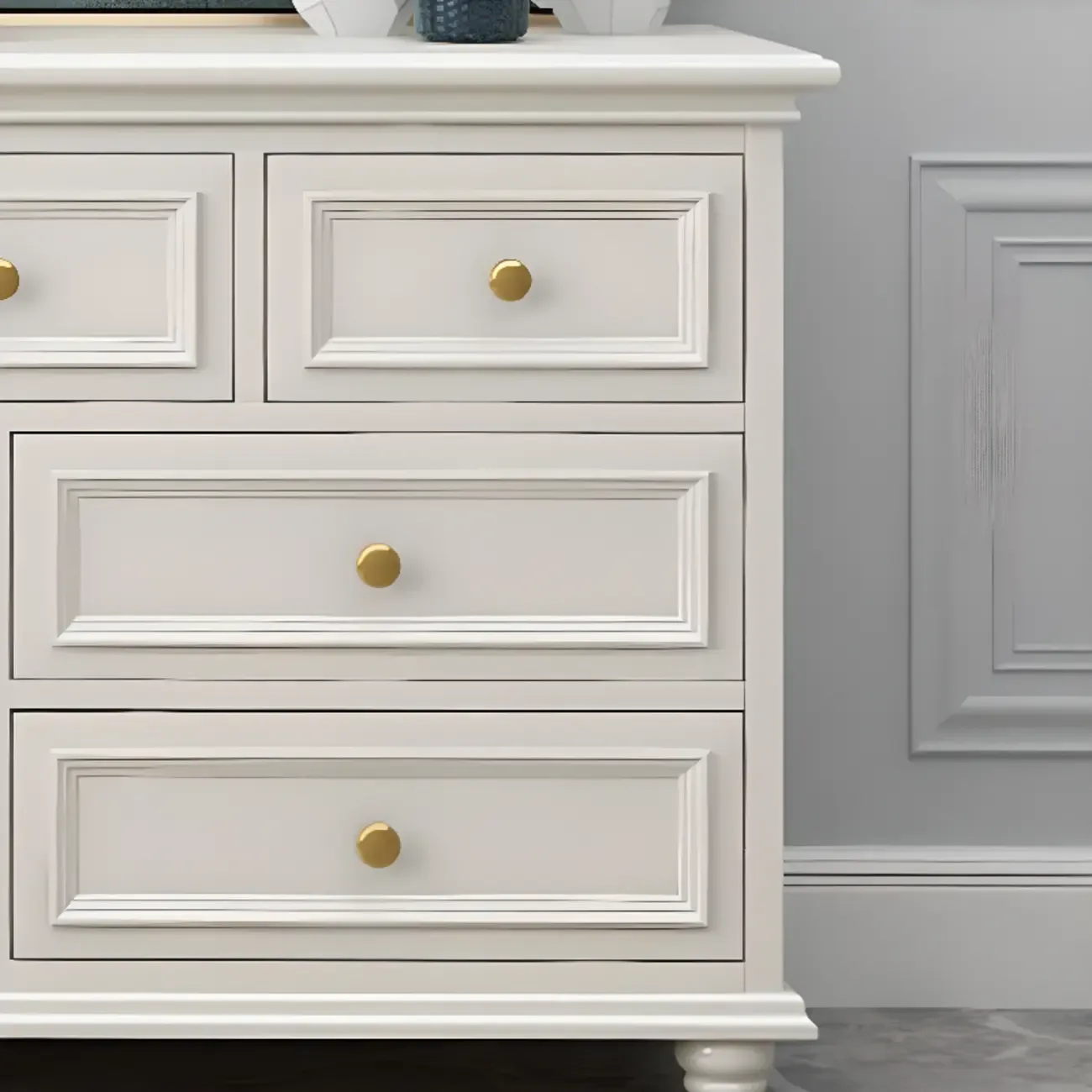 Glam White Wood Dressers & Chests for Bedroom Image - 18