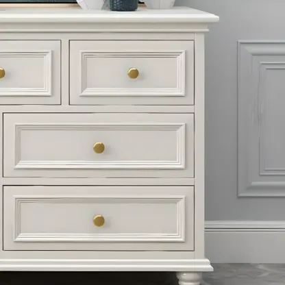 Glam White Wood Dressers & Chests for Bedroom Image - 18