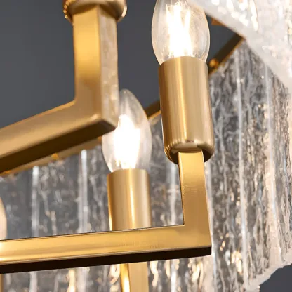 Modern Round Brass Crystal Chandeliers for Living Room Image - 9