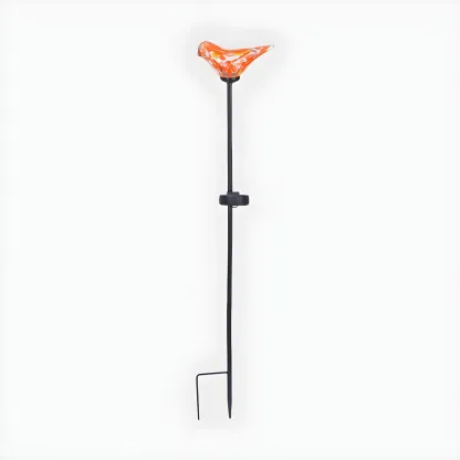 Solar LED Colorful Bird Glass Landscape Light for Pathway Image - 3