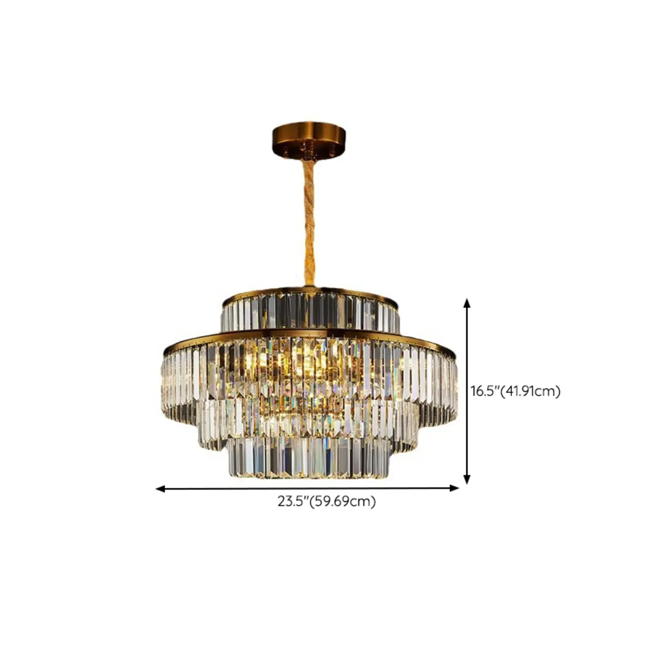 Luxury Crystal Gold Chandelier with Multi-Tiered Design  #size | homeyfad