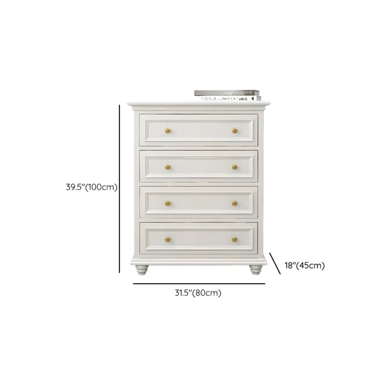 Glam White Wood Dressers & Chests for Bedroom Image - 21