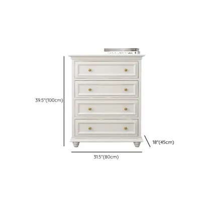 Glam White Wood Dressers & Chests for Bedroom Image - 21