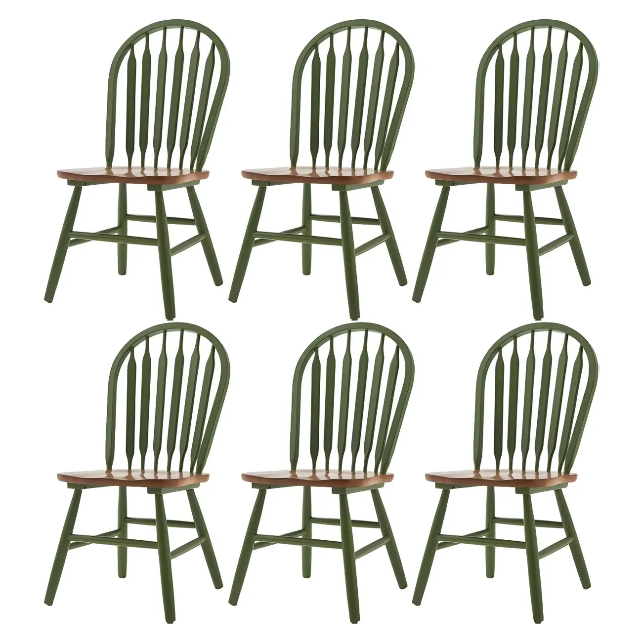 Traditional Windsor Back Solid Wood Dining Chair Set of 2 Image - 23
