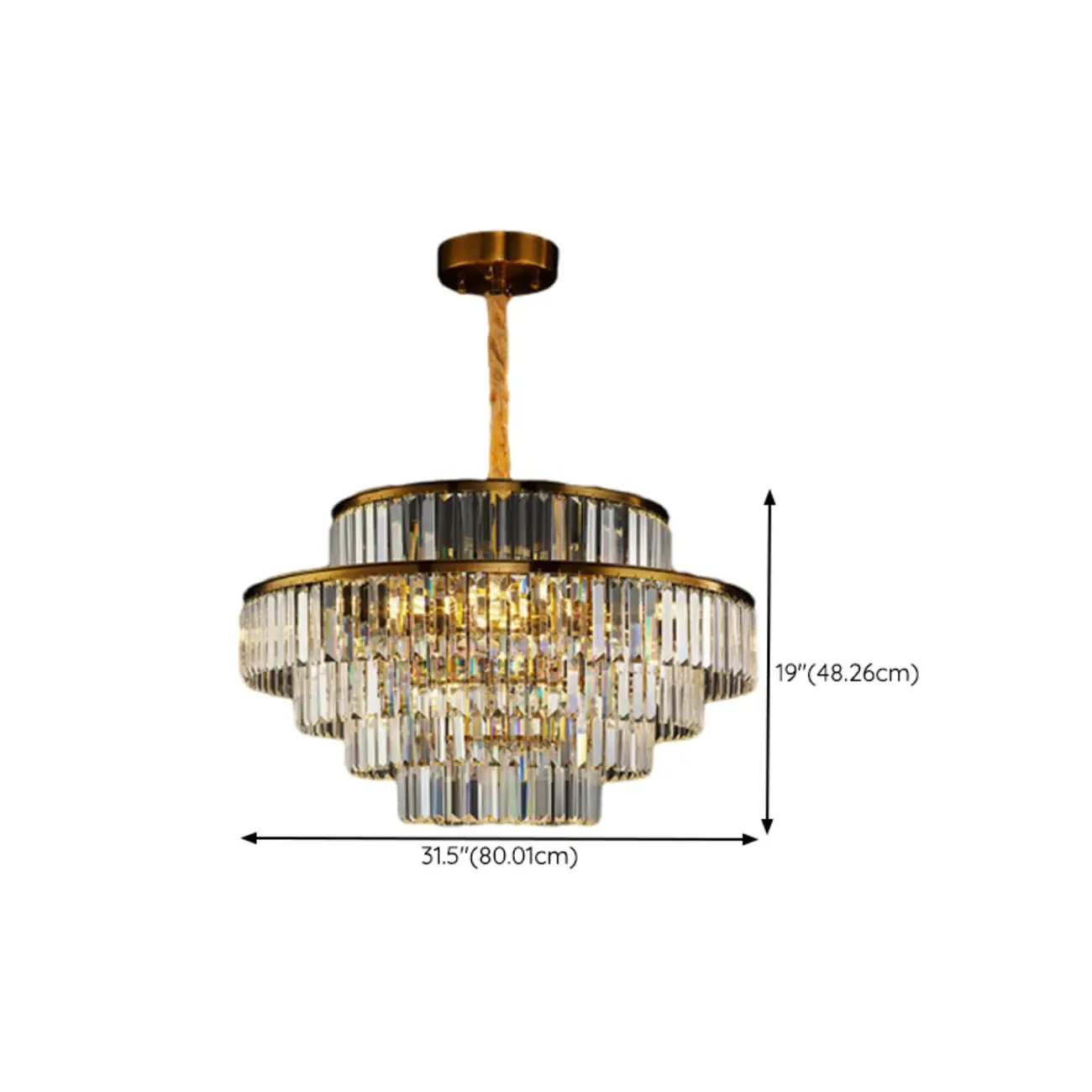 Luxury Crystal Gold Chandelier with Multi-Tiered Design  Image - 17