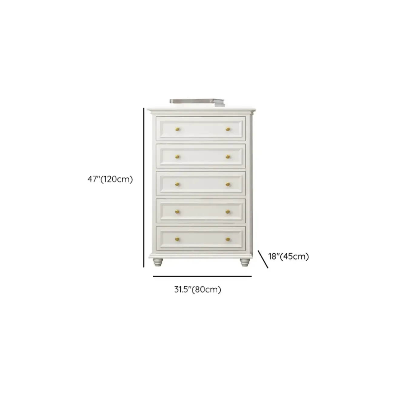 Glam White Wood Dressers & Chests for Bedroom Image - 22