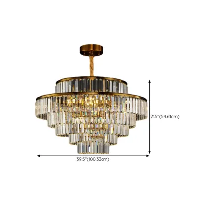 Luxury Crystal Gold Chandelier with Multi-Tiered Design  Image - 18