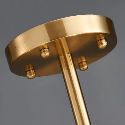 Modern Round Brass Crystal Chandeliers for Living Room Image - 12