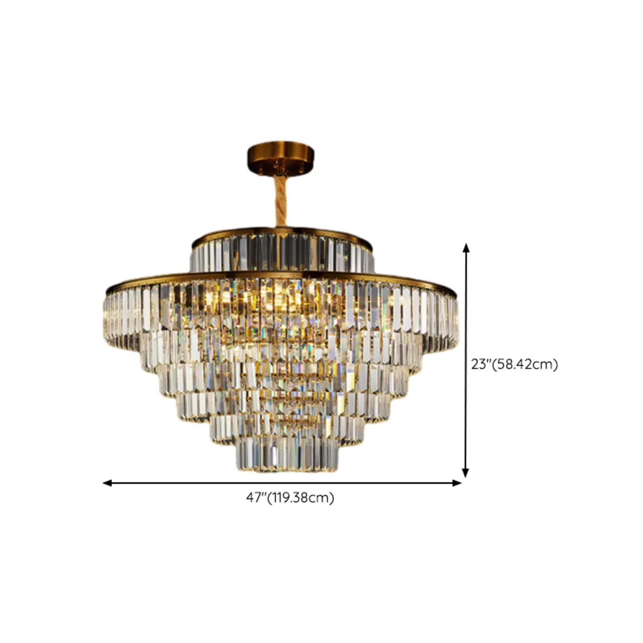 Luxury Crystal Gold Chandelier with Multi-Tiered Design  Image - 19 | homeyfad