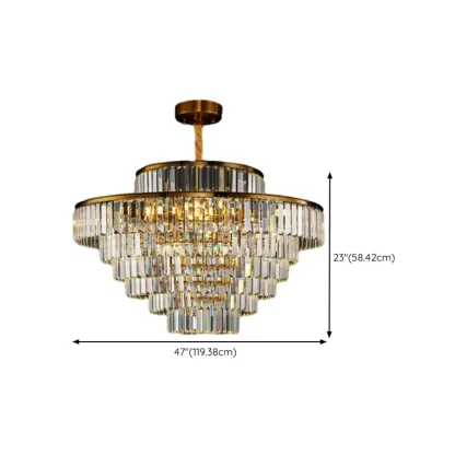 Luxury Crystal Gold Chandelier with Multi-Tiered Design  Image - 19