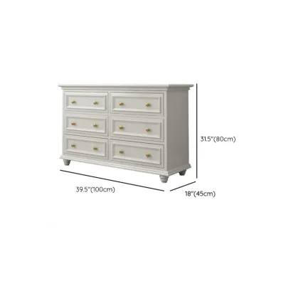 Glam White Wood Dressers & Chests for Bedroom Image - 24