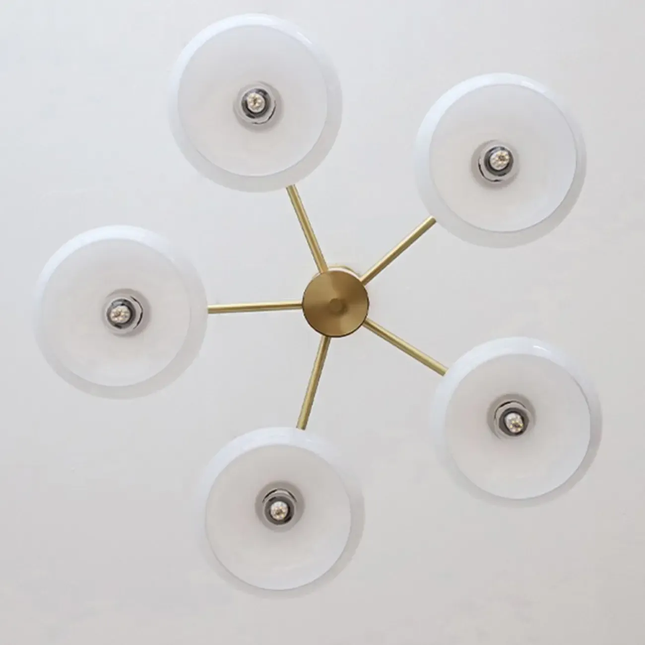 Modern Wood Pendant Chandelier with Glass Lampshade  Image - 10