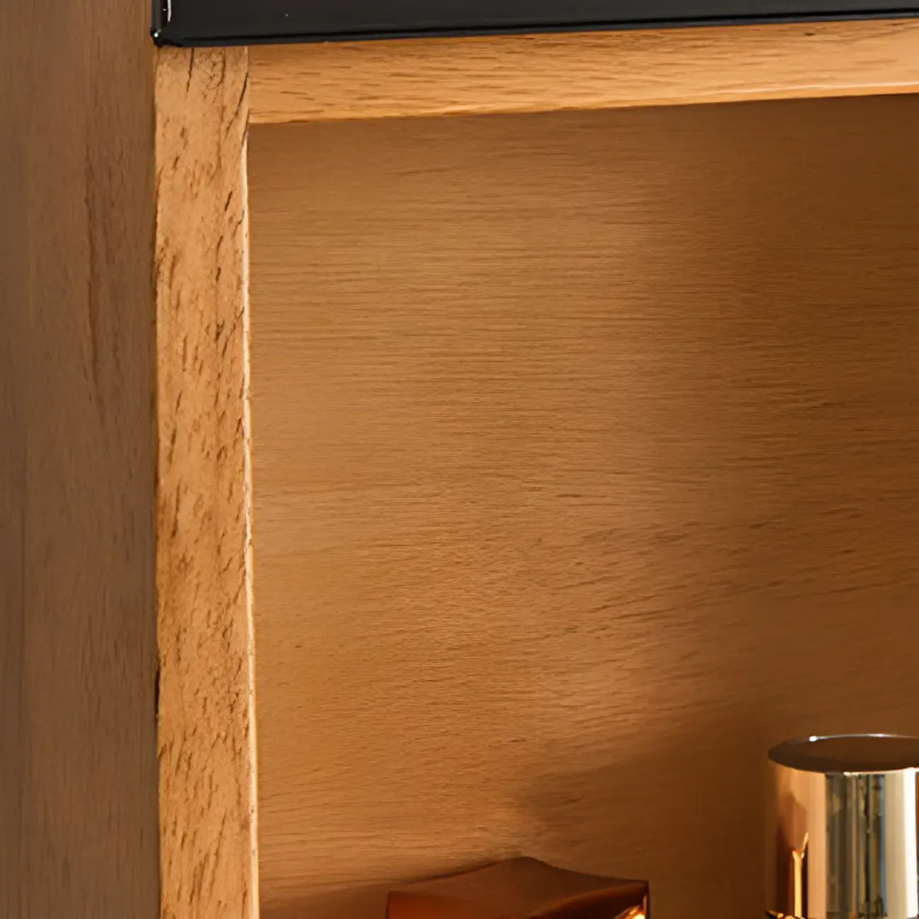 Wooden Hall Tree with Mirror & Storage Image - 5