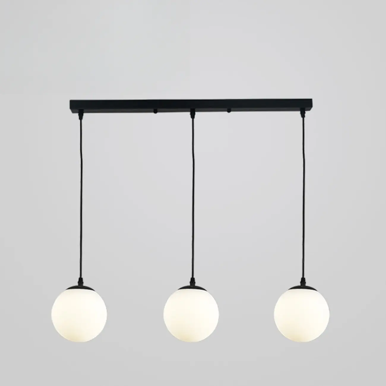 3 Lights Modern Glass Globe Island Pendant Light Image - 4 | homeyfad