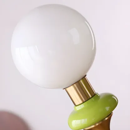 Adjustable Modern Green Globe Chandelier with 3/5 Light Image - 11