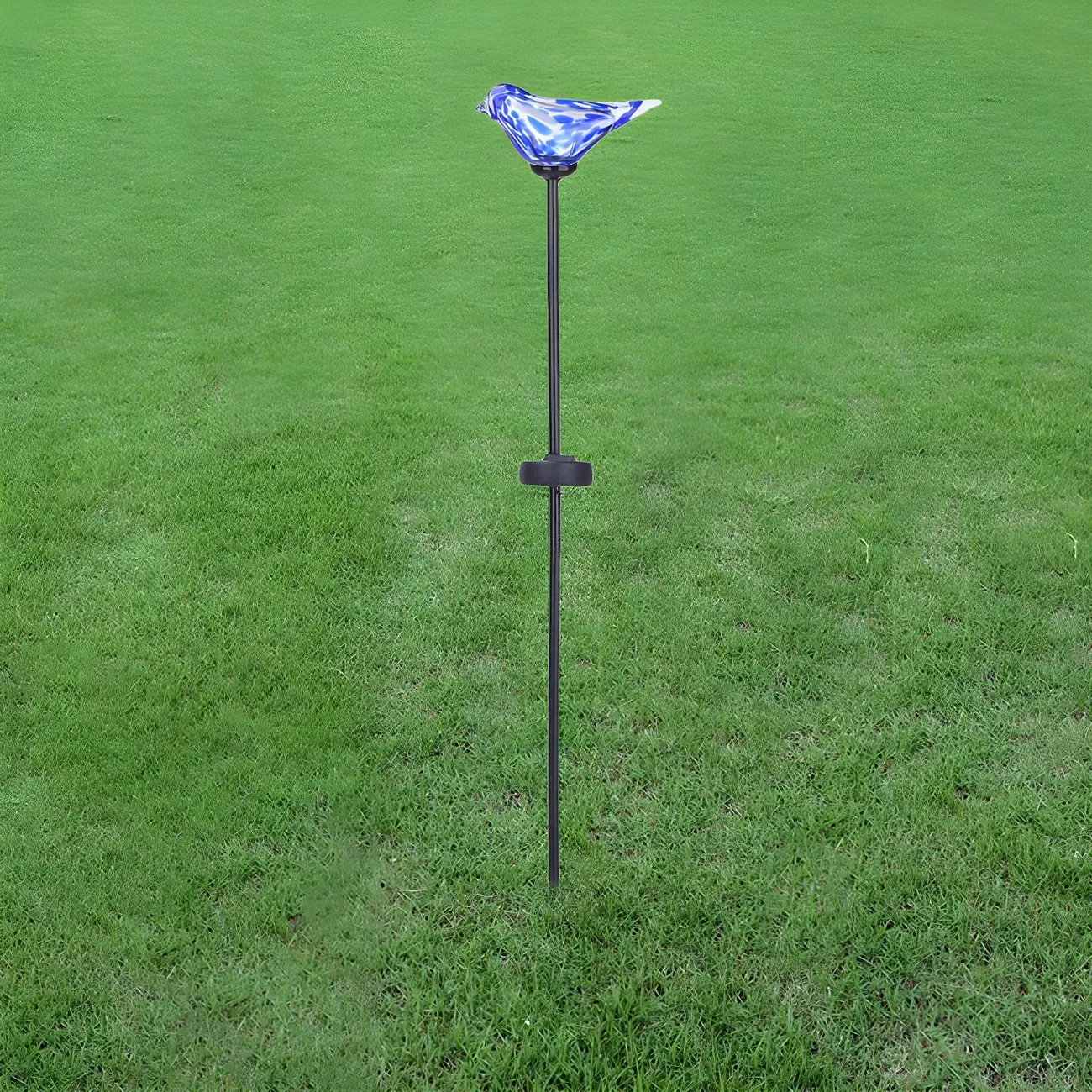 Solar LED Colorful Bird Glass Landscape Light for Pathway Image - 10