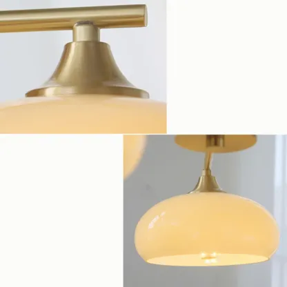 Modern Wood Pendant Chandelier with Glass Lampshade  Image - 13