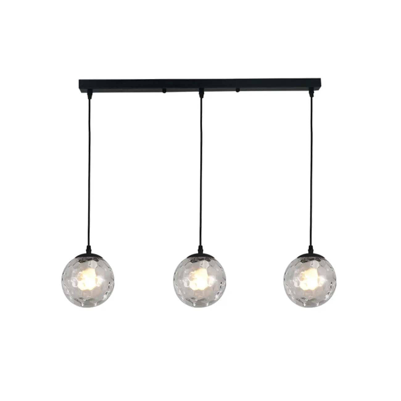 3 Lights Modern Glass Globe Island Pendant Light Image - 5 | homeyfad