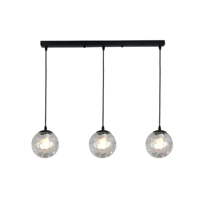 3 Lights Modern Glass Globe Island Pendant Light Image - 5