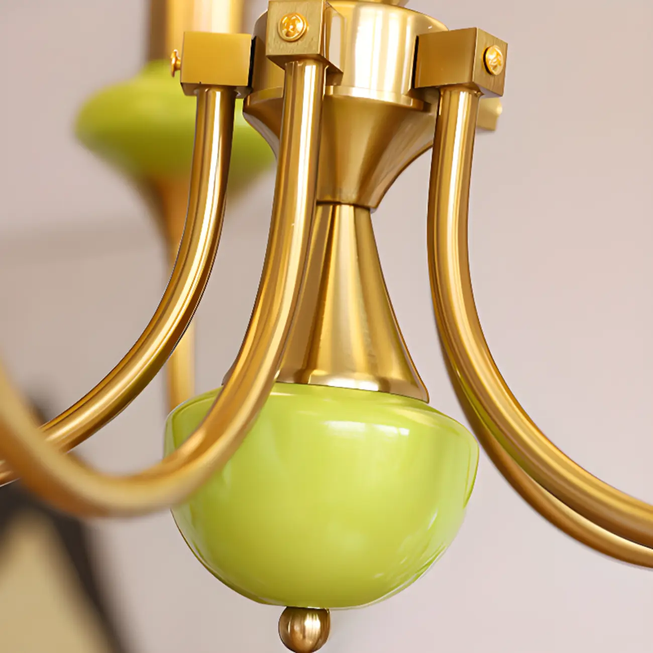 Adjustable Modern Green Globe Chandelier with 3/5 Light Image - 12 | homeyfad