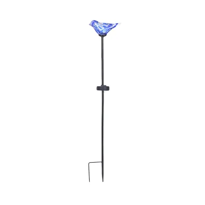 Solar LED Colorful Bird Glass Landscape Light for Pathway Image - 11