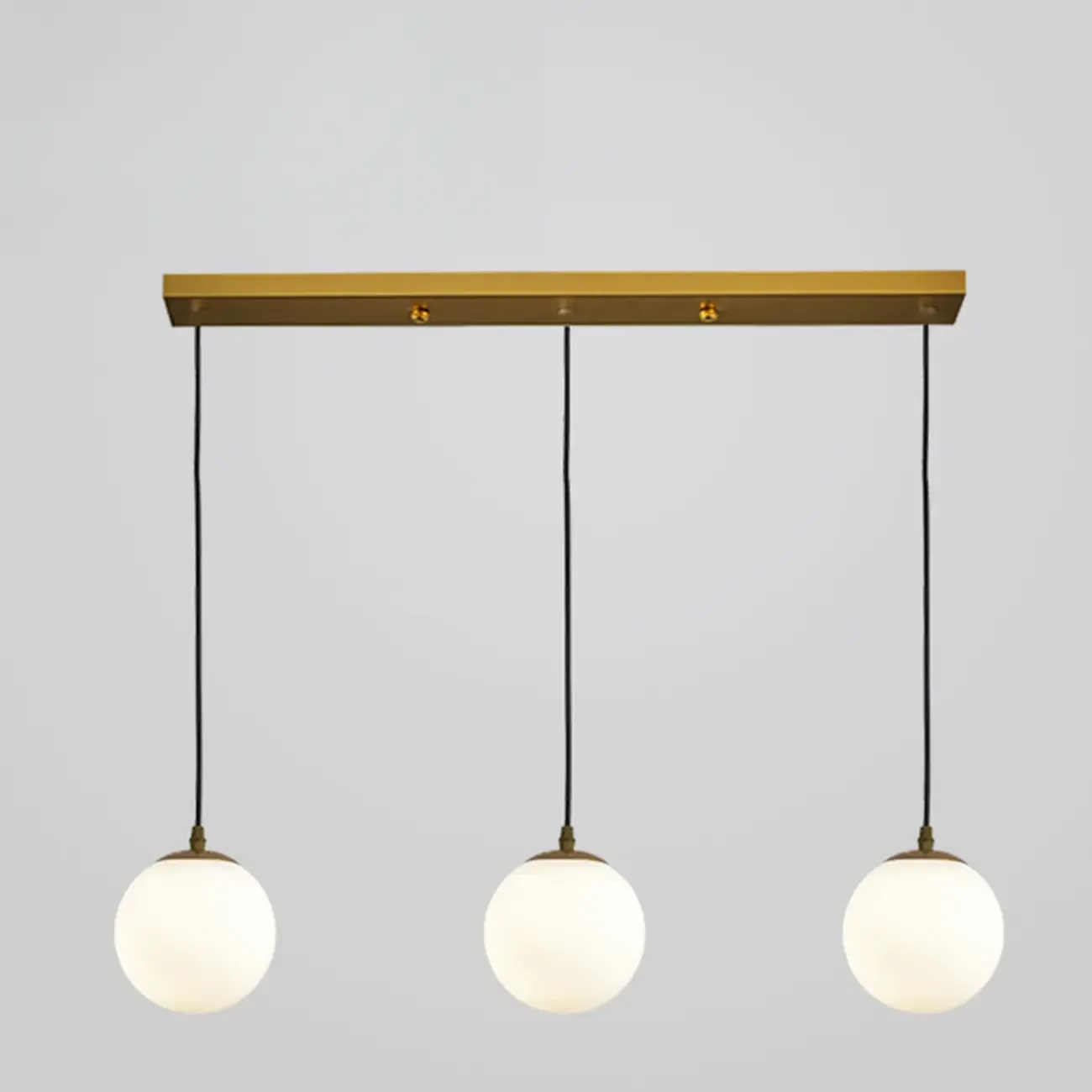 3 Lights Modern Glass Globe Island Pendant Light Image - 6