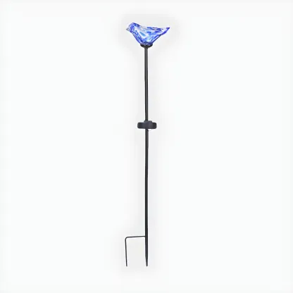 Solar LED Colorful Bird Glass Landscape Light for Pathway Image - 12