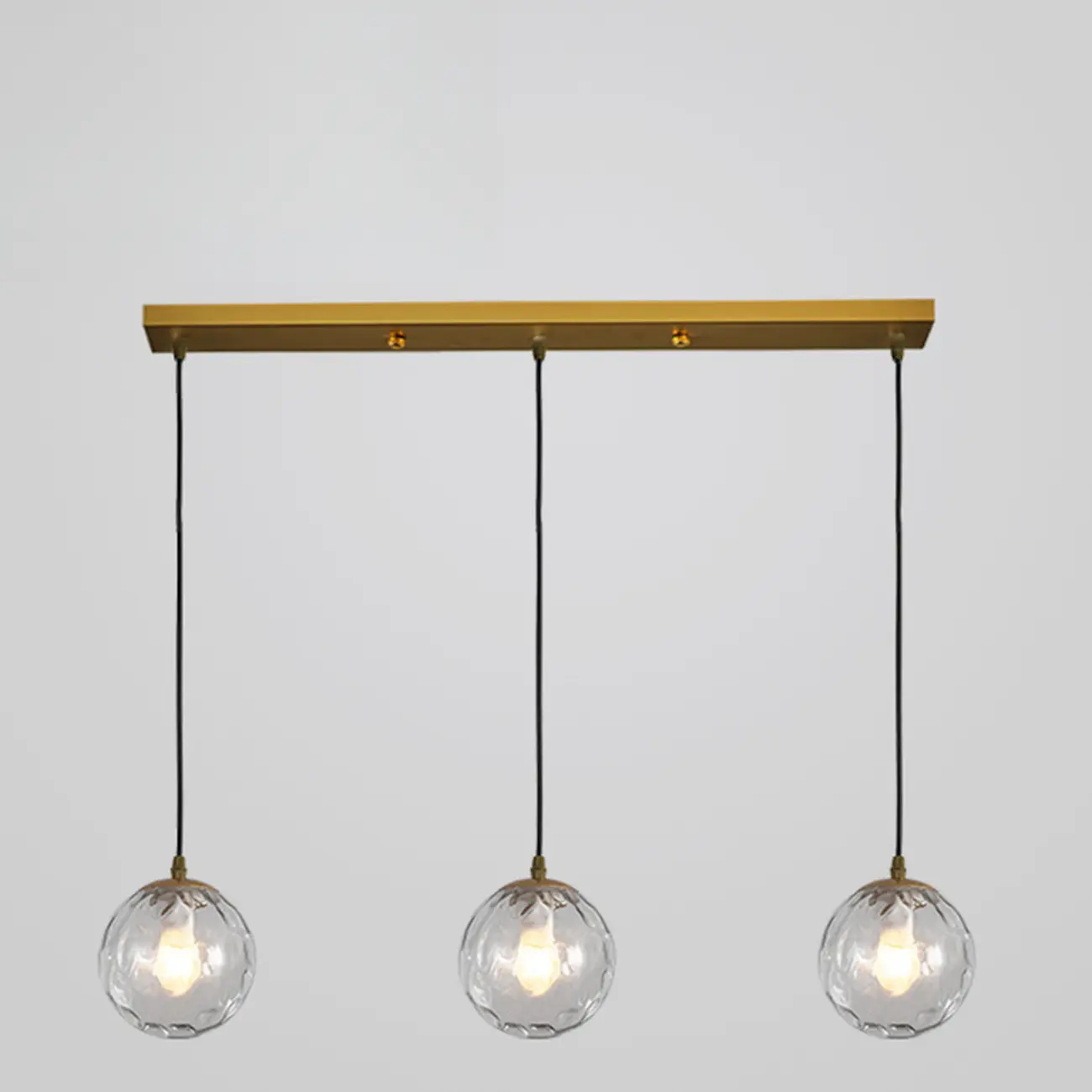 3 Lights Modern Glass Globe Island Pendant Light Image - 8 | homeyfad