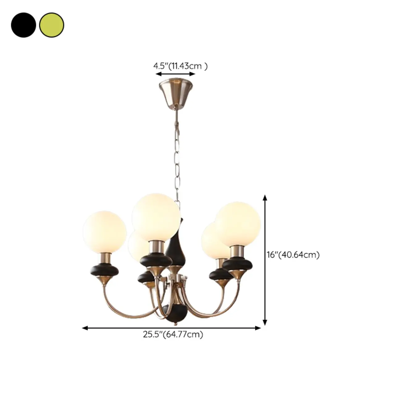 Adjustable Modern Green Globe Chandelier with 3/5 Light Image - 15 | homeyfad