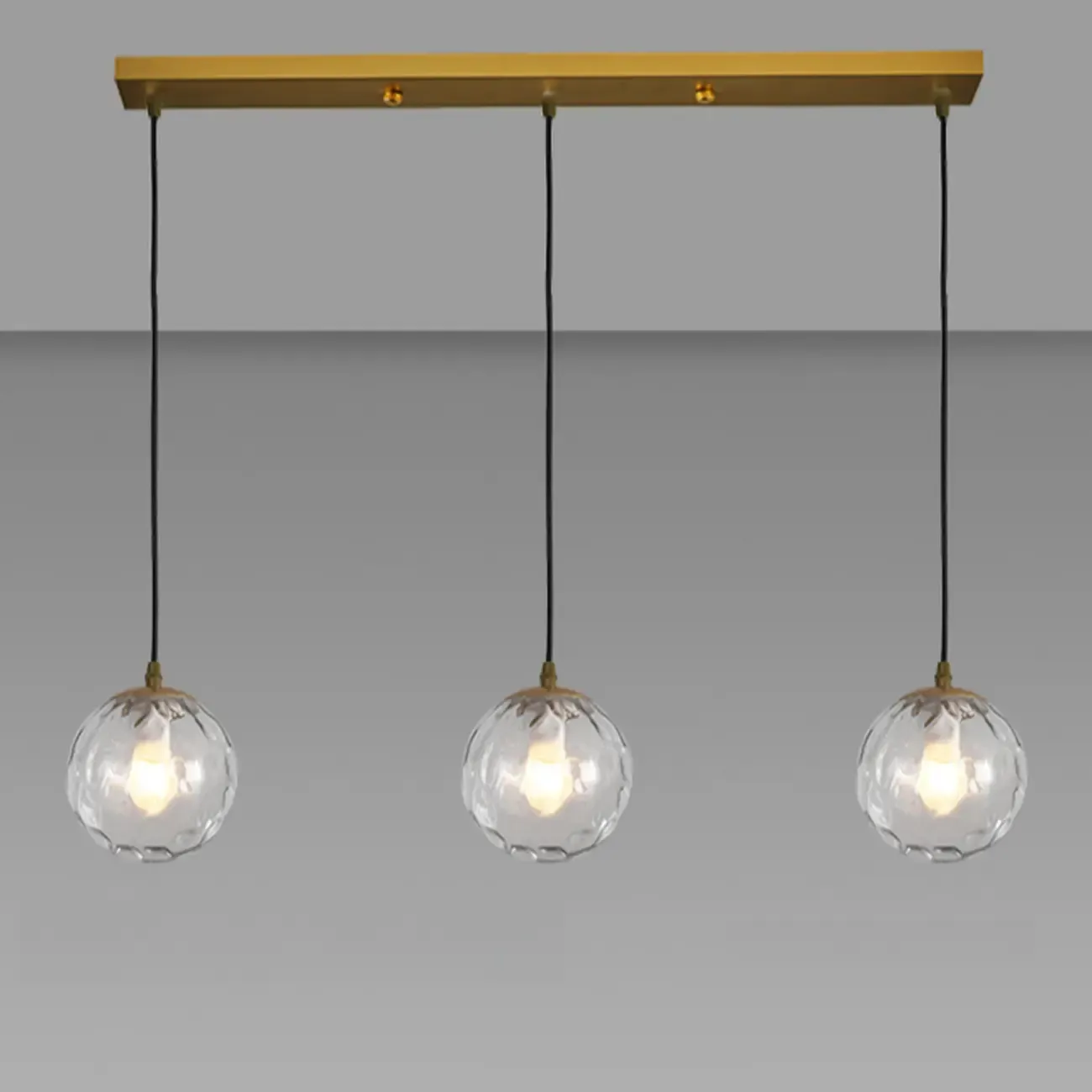 3 Lights Modern Glass Globe Island Pendant Light Image - 10