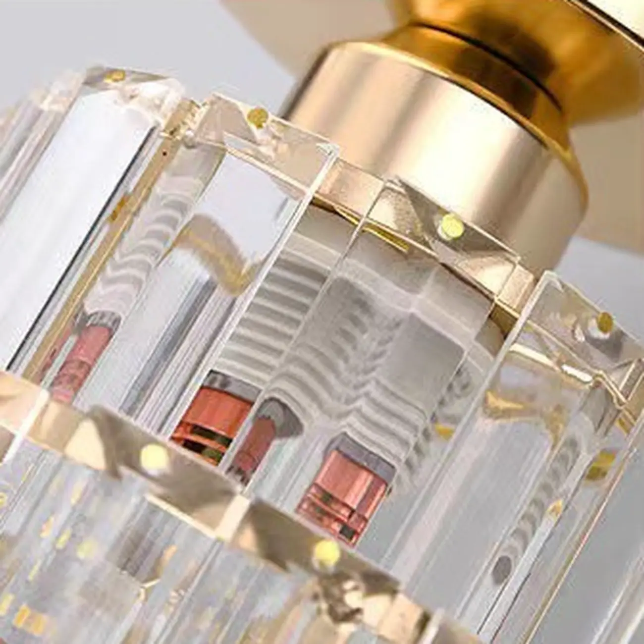 Elegant Clear Crystal Cylinder Pendant Light for Dining Room Image - 8 | homeyfad