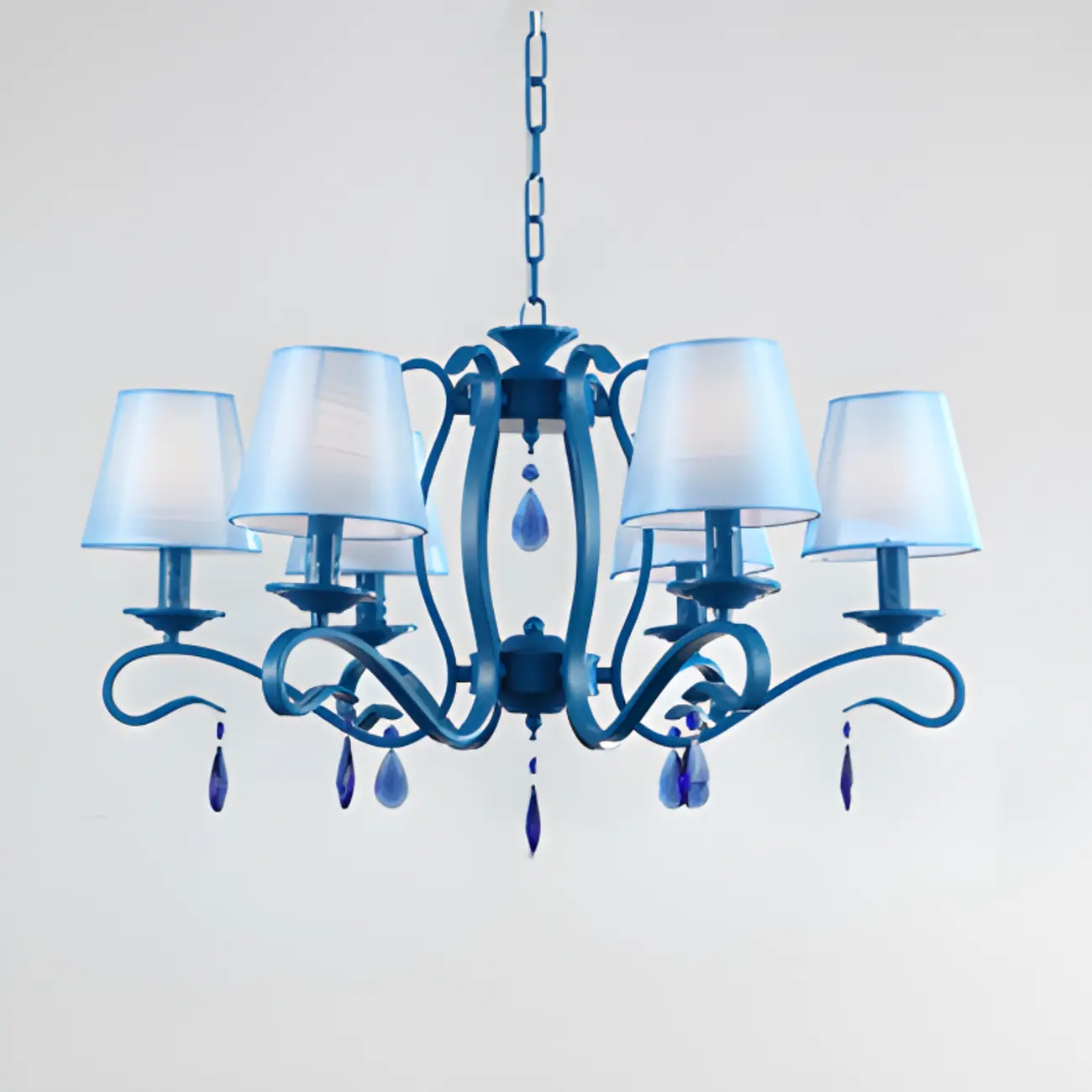 Vintage 6 Lights Black Pendant Chandelier with Candle Design Image - 6 | homeyfad