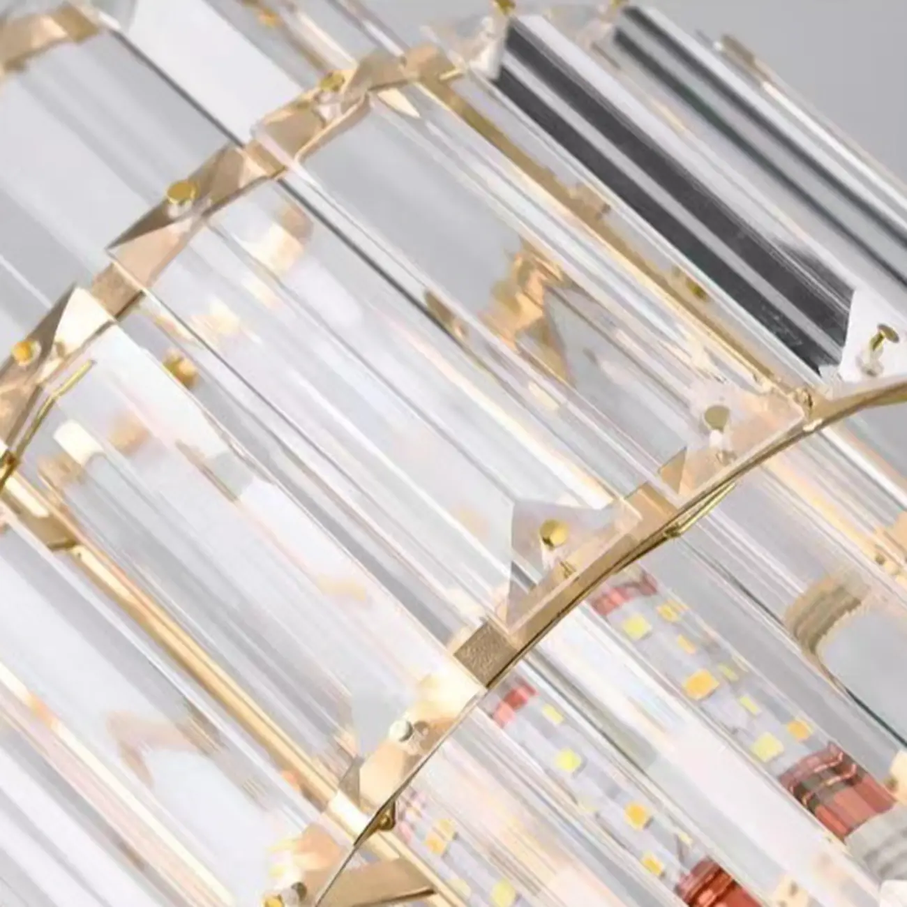 Elegant Clear Crystal Cylinder Pendant Light for Dining Room Image - 9 | homeyfad