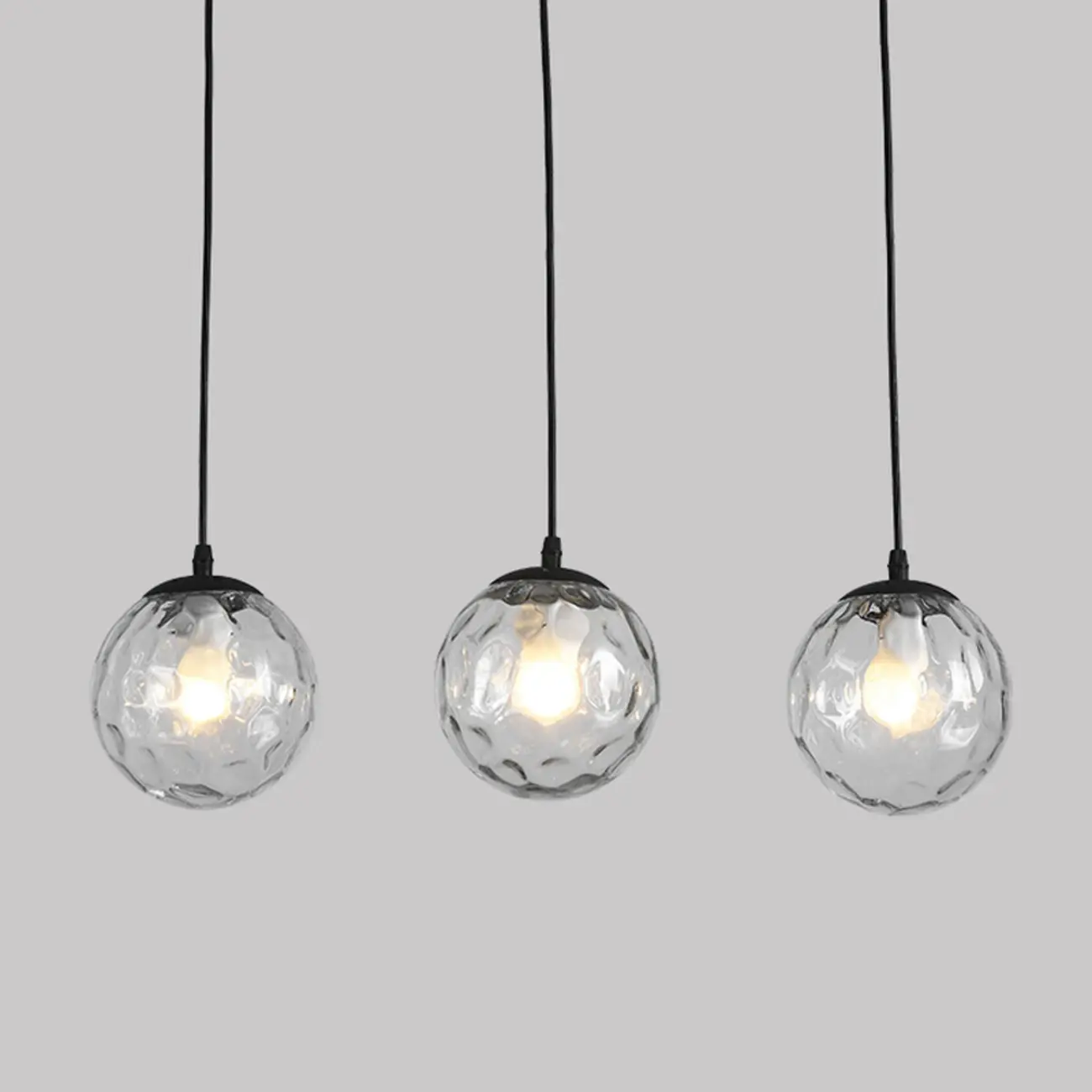3 Lights Modern Glass Globe Island Pendant Light Image - 12 | homeyfad