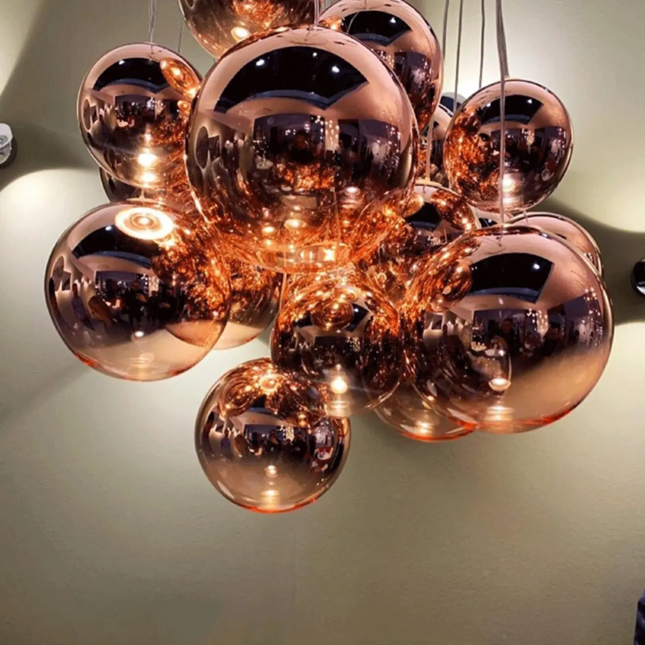 3-Light Mini LED Glass Ball Chandelier with Modern Design Image - 11 | homeyfad