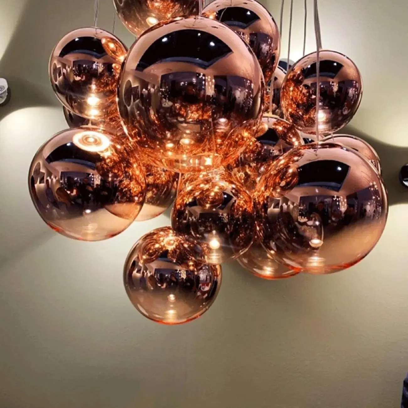 3-Light Mini LED Glass Ball Chandelier with Modern Design Image - 11