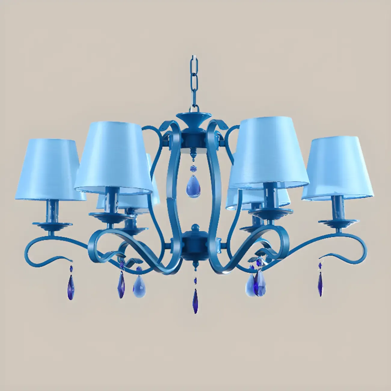 Vintage 6 Lights Black Pendant Chandelier with Candle Design Image - 10