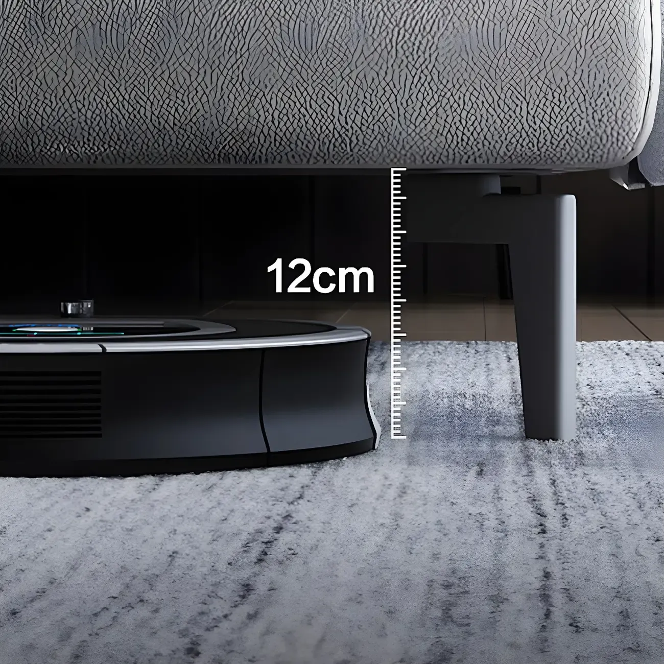 Modern Black Leather Bedside Table with Drawers Image - 16