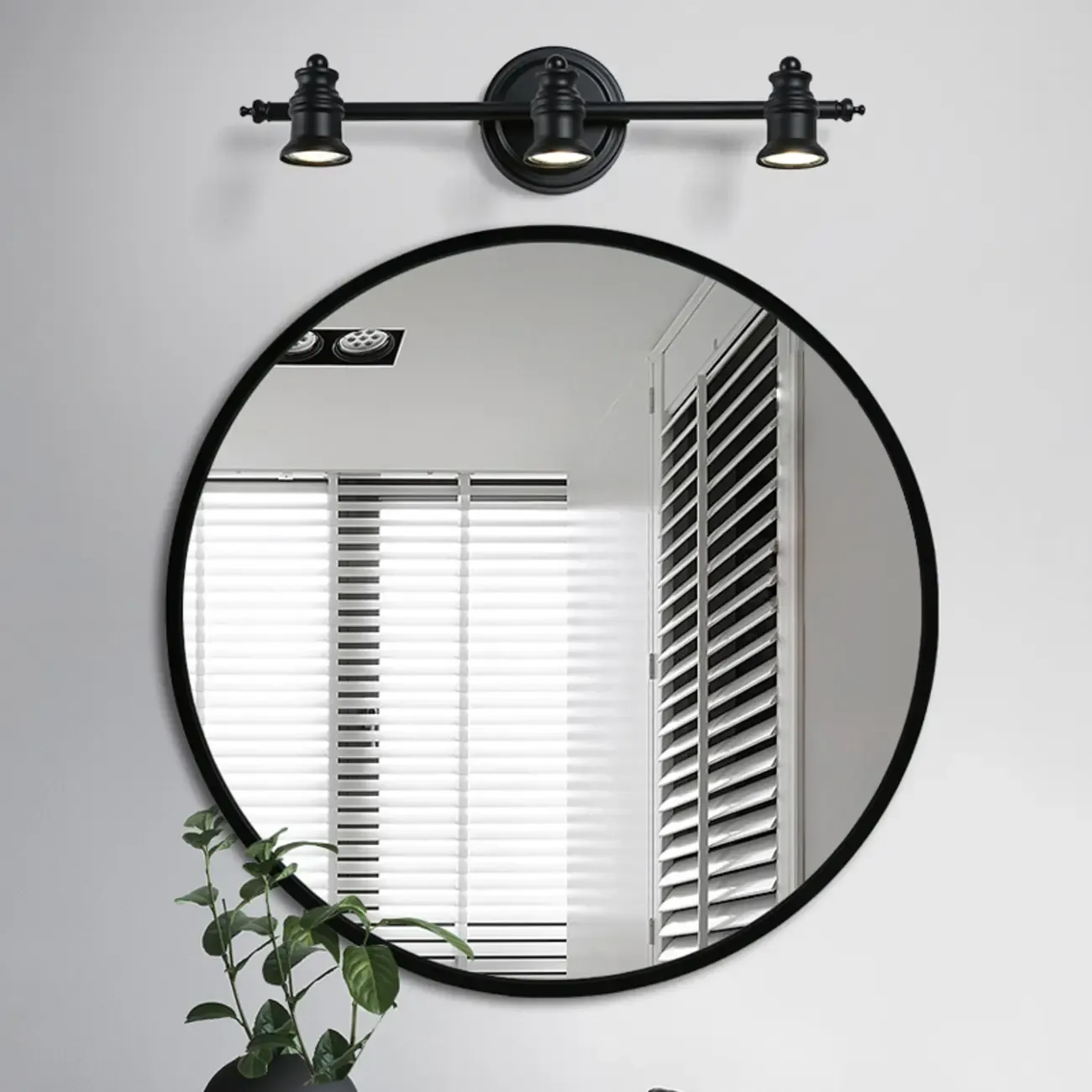 Bathroom Industrial Vanity Mirror Light in Geometric Style Image - 1