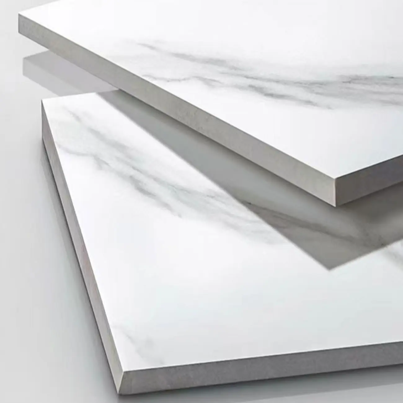 Versatile Lighting White 3-Drawer Nightstand in Marble Top Image - 7 | homeyfad