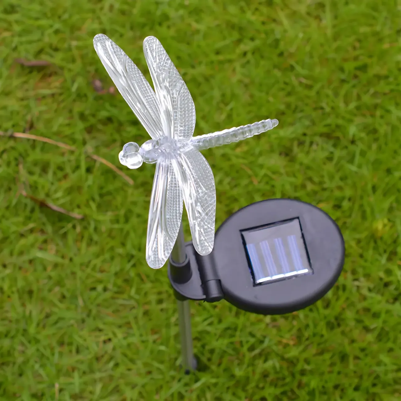 Plastic Blue Butterfly Shaped LED Lawn Decor Light Image - 3