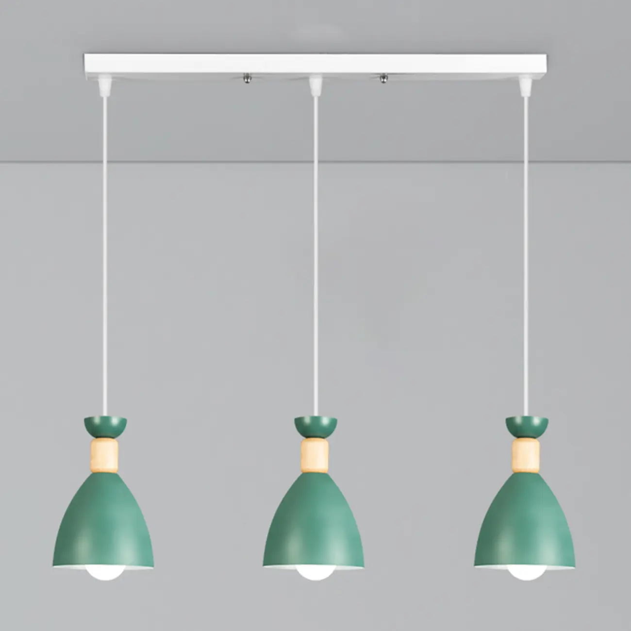 Modern Metal Island Light with 3 Cone Shades with Multi Color Image - 2 | homeyfad