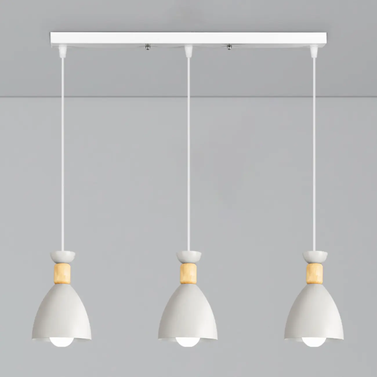 Modern Metal Island Light with 3 Cone Shades with Multi Color Image - 3 | homeyfad